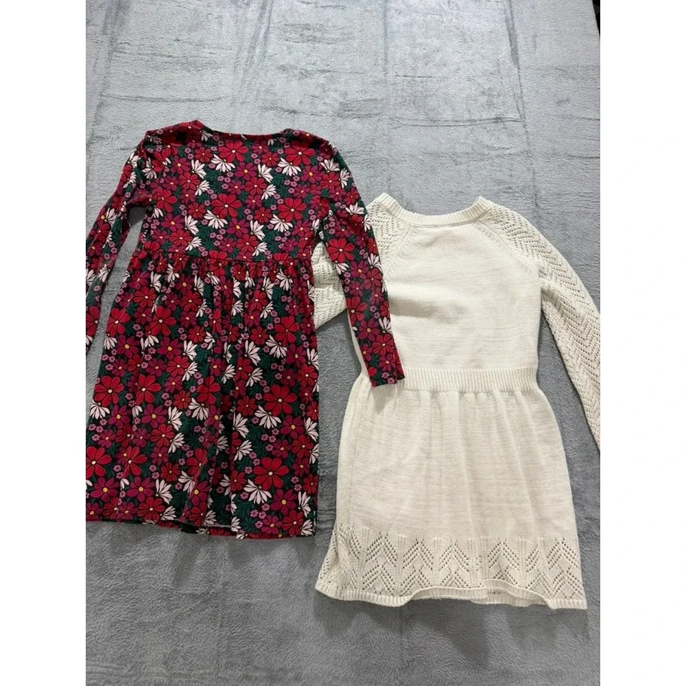 Girls Dress Lot Wonder Nation Cat & Jack Size 10‎ 12 Floral Sweater Knit